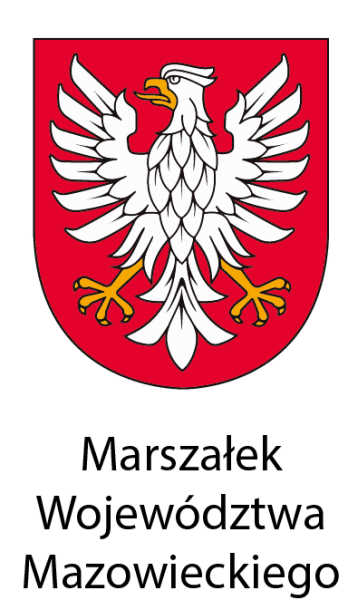 Logo - orzeł na tarczy, podpis Marszałek Województwa Mazowieckiego