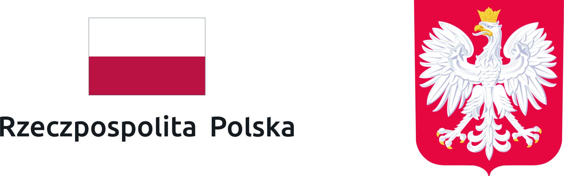 Godło Rzeczpospolitej Polskiej z flagą